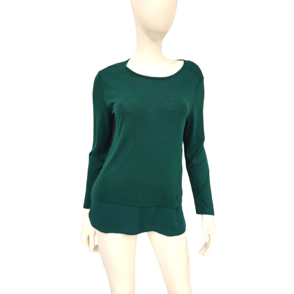 J. Crew Mercantile Green Layered Top Size medium - Picture 3 of 8